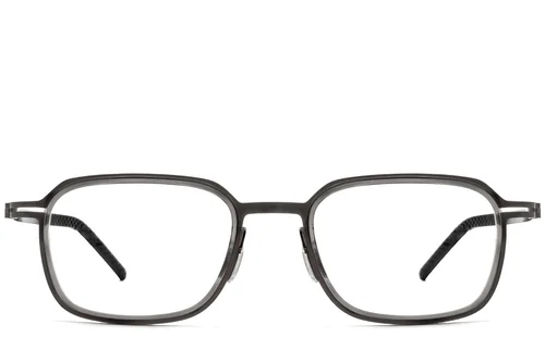 Lunettes rectangulaires en titane gris #BS1913-0269