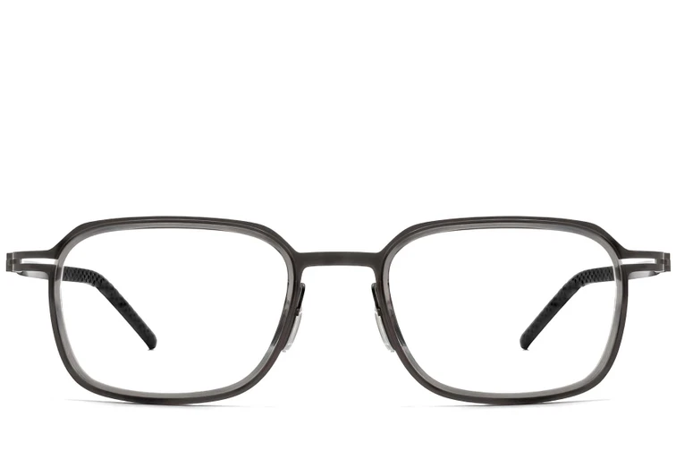 Gafas rectangulares de titanio gris #BS1913-0269