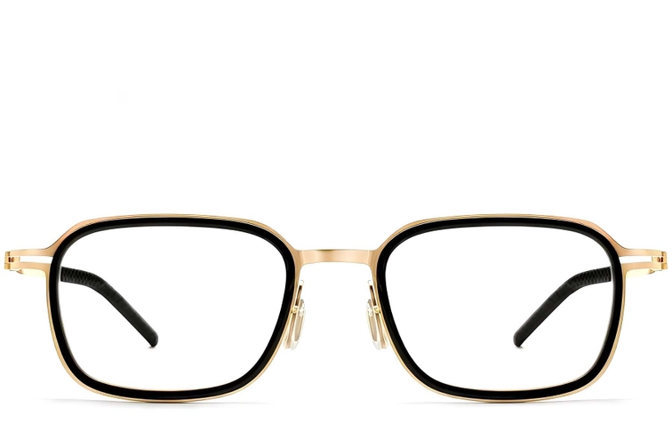 Rectangular Black Titanium Glasses #BS1913-0270