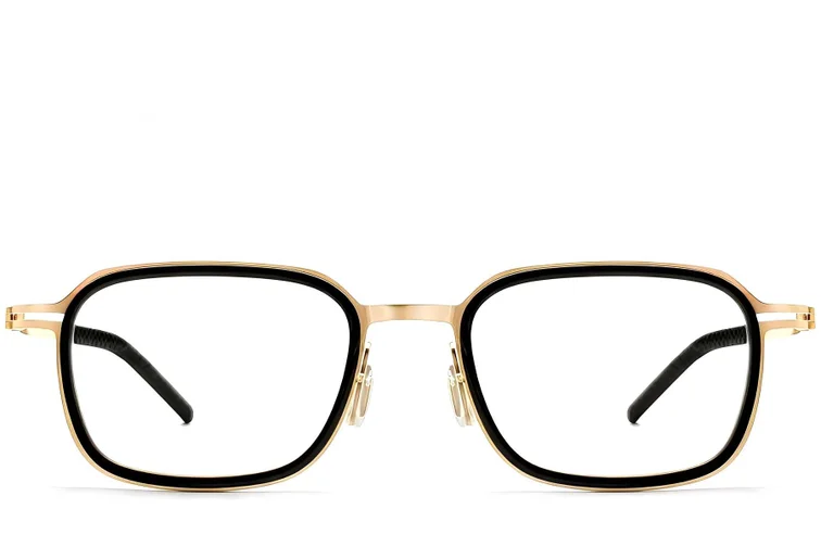 Rectangular Black Titanium Glasses #BS1913-0270