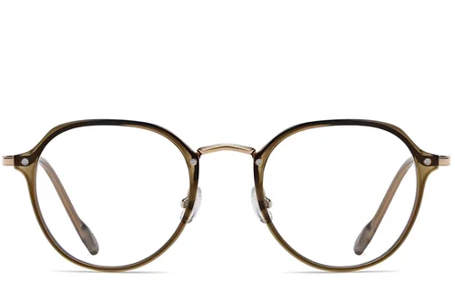 Lunettes ovales marron TR90 #BS1913-0271