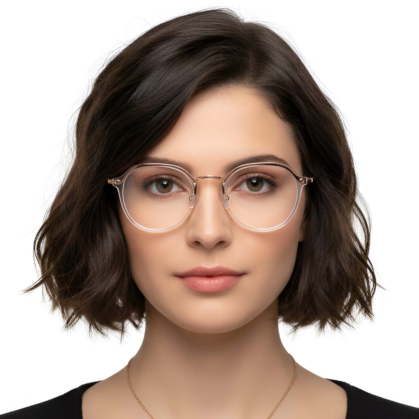 Gafas ovaladas TR90 rosas #BS1913-0272