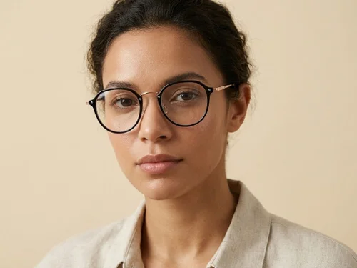 Lunettes ovales noires TR90 #BS1913-0274