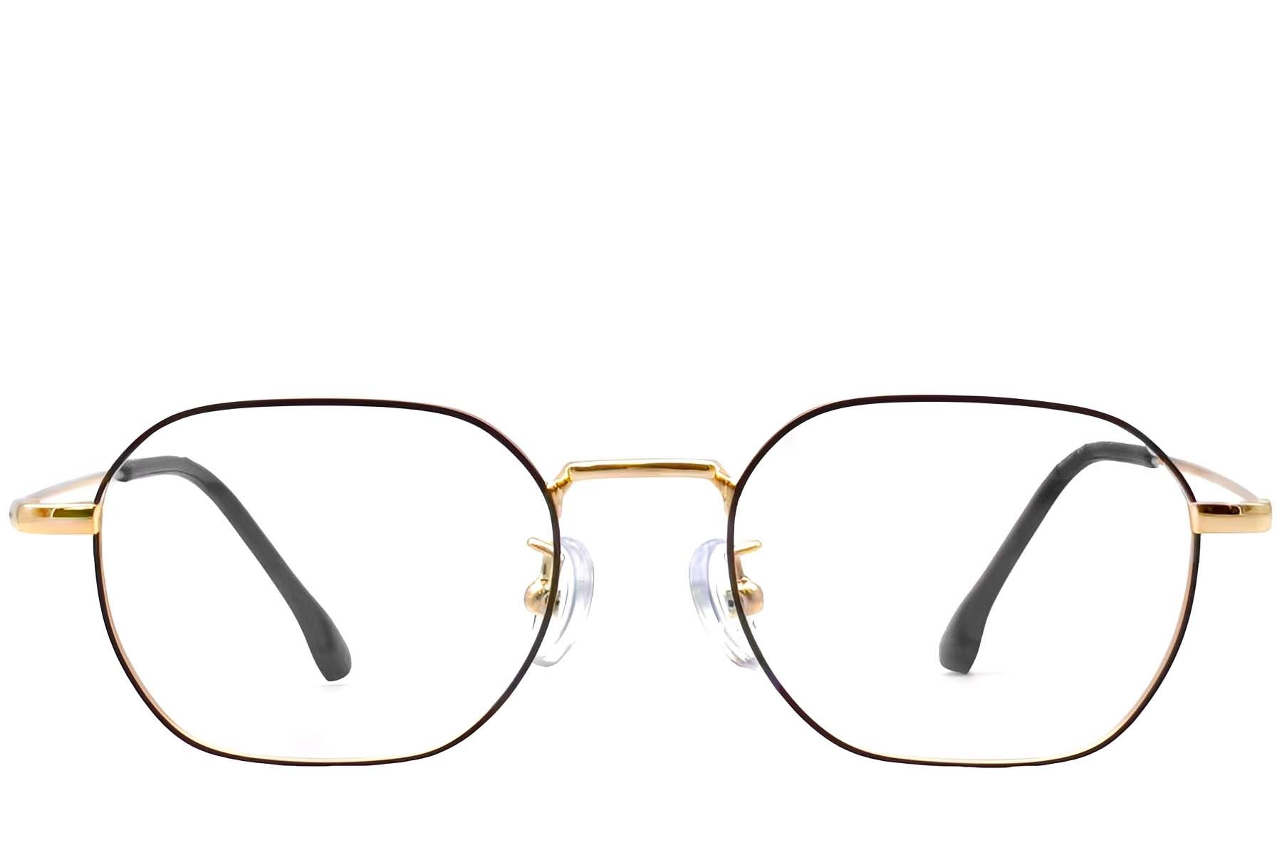 Gafas geométricas de titanio negro #BS1913-0276