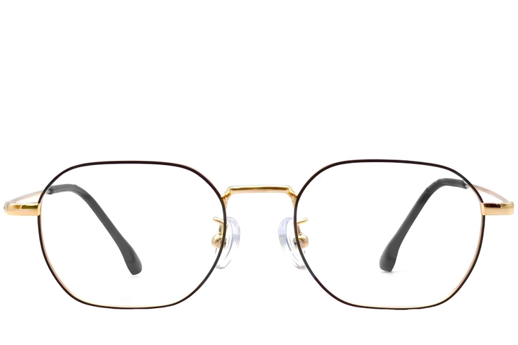 Geometric Black Titanium Glasses #BS1913-0276