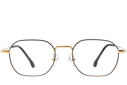 Lunettes géométriques noires en titane #BS1913-0276
