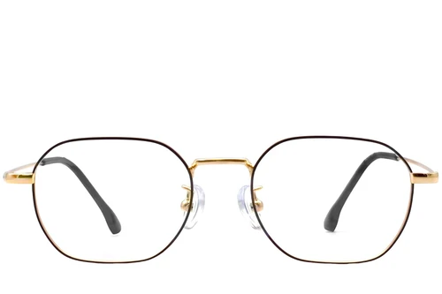 Lunettes géométriques noires en titane #BS1913-0276