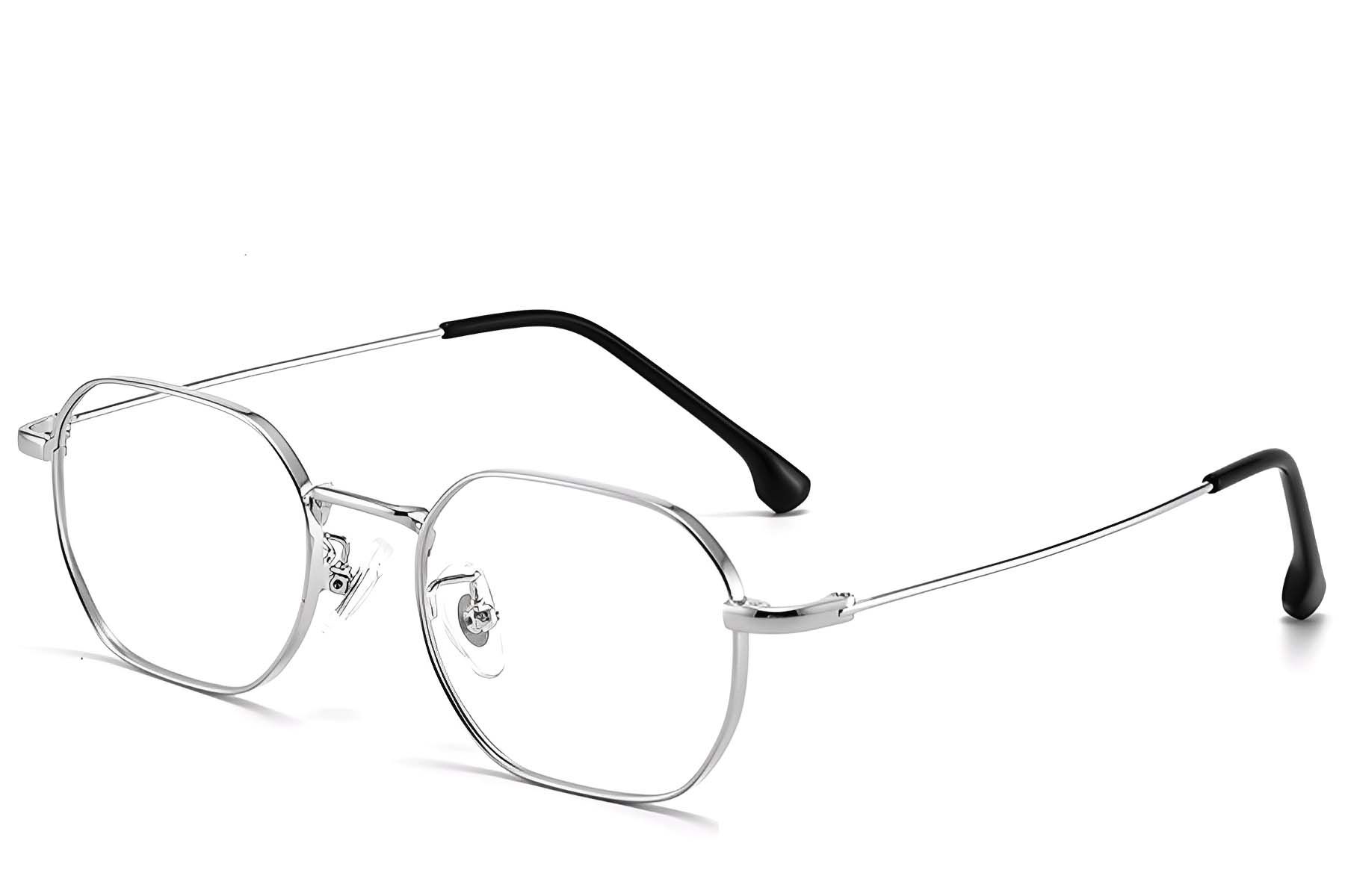 Geometric Silver Titanium Glasses #BS1913-0277