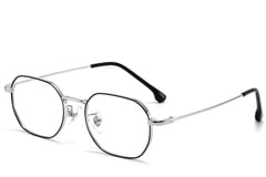 Gafas geométricas de titanio negro #BS1913-0278
