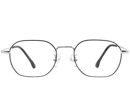 Lunettes géométriques noires en titane #BS1913-0278