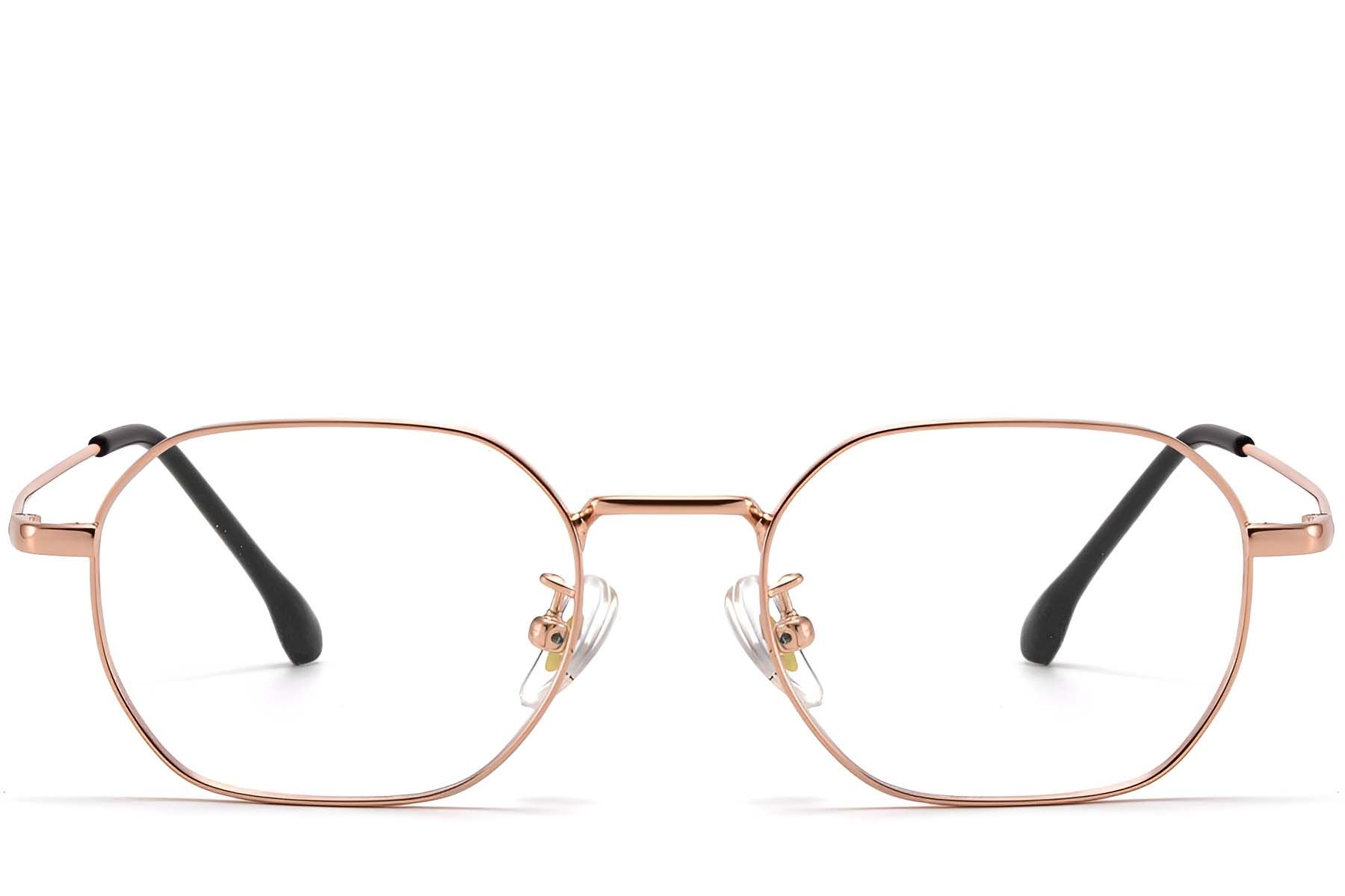 Lunettes géométriques roses en titane #BS1913-0279