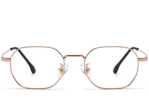Lunettes géométriques roses en titane #BS1913-0279