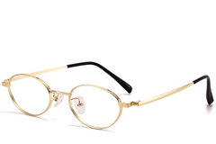 Oval Golden Titanium Glasses #BS1913-0280