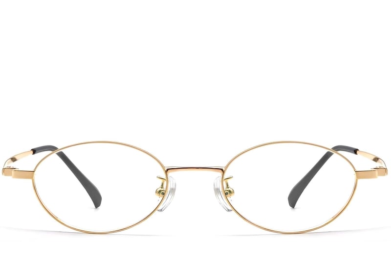 Oval Golden Titanium Glasses #BS1913-0280