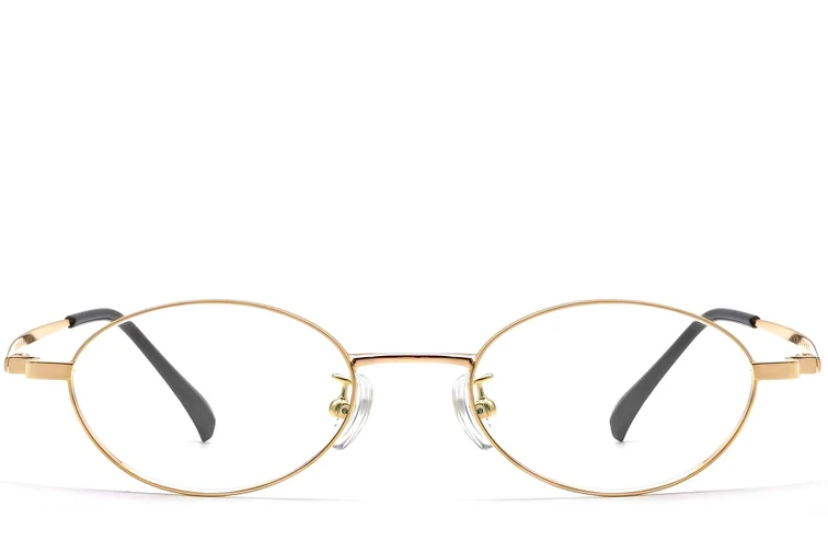 Oval Golden Titanium Glasses #BS1913-0280