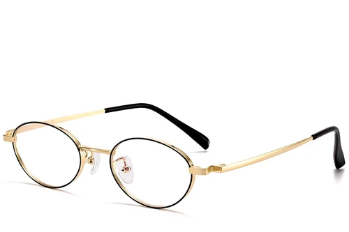 Oval Black Titanium Glasses #BS1913-0281