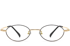 Oval Black Titanium Glasses #BS1913-0281
