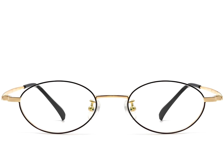Oval Black Titanium Glasses #BS1913-0281