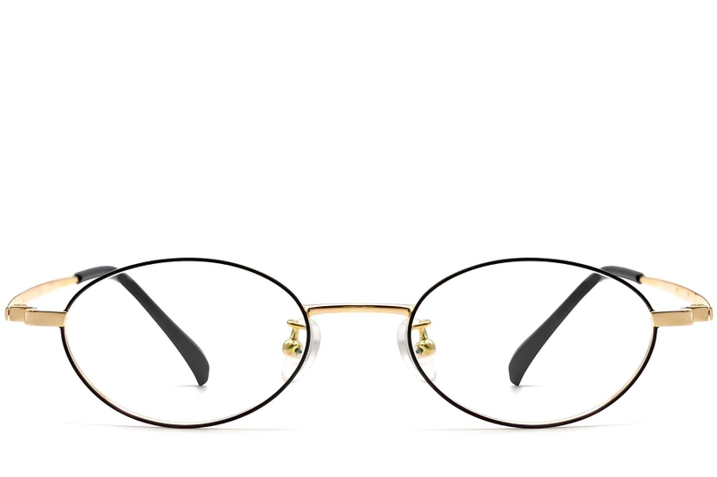 Oval Black Titanium Glasses #BS1913-0281