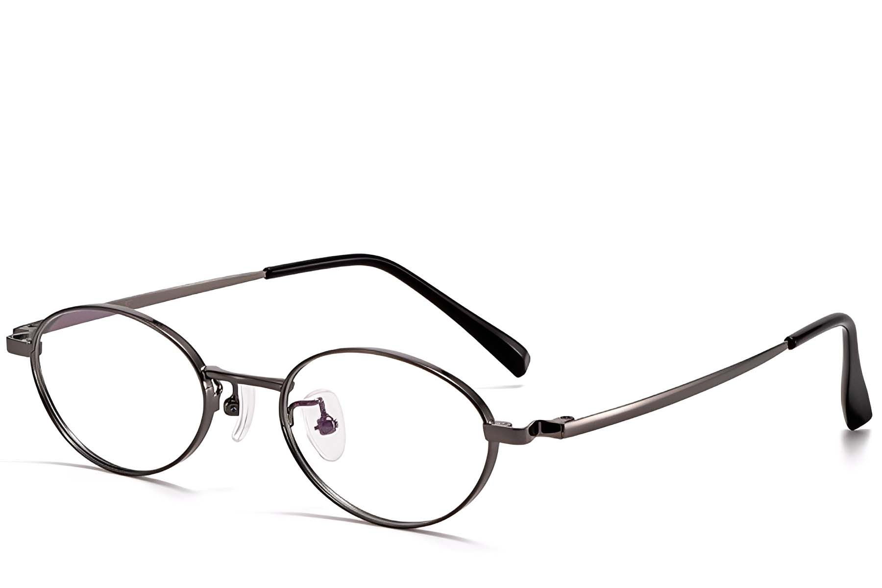Oval Grey Titanium Glasses #BS1913-0283