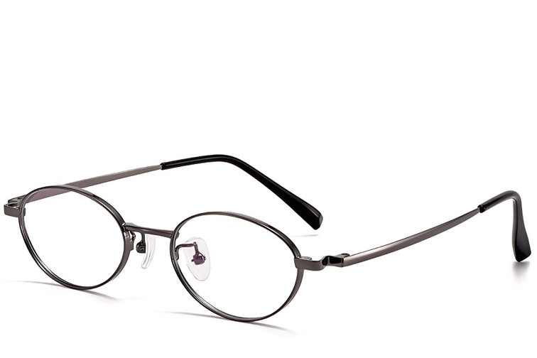 Oval Grey Titanium Glasses #BS1913-0283