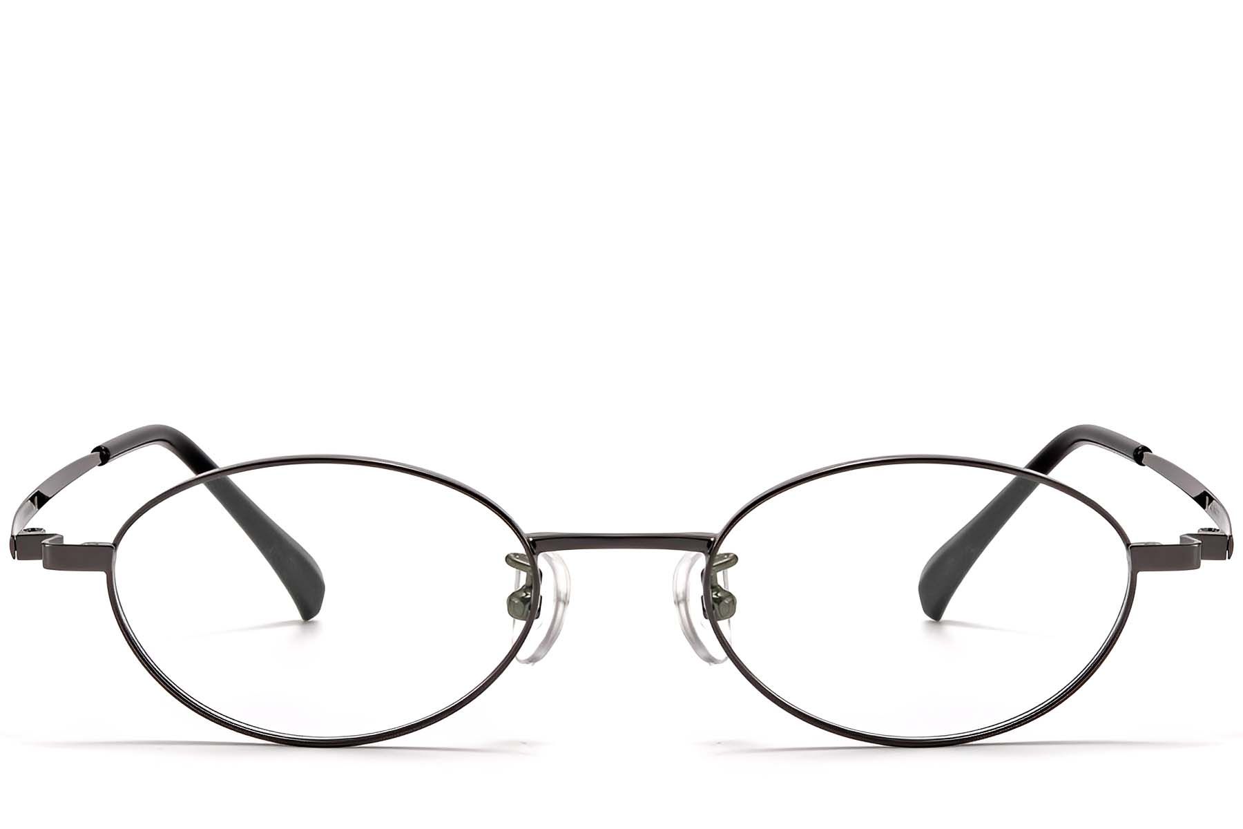 Oval Grey Titanium Glasses #BS1913-0283