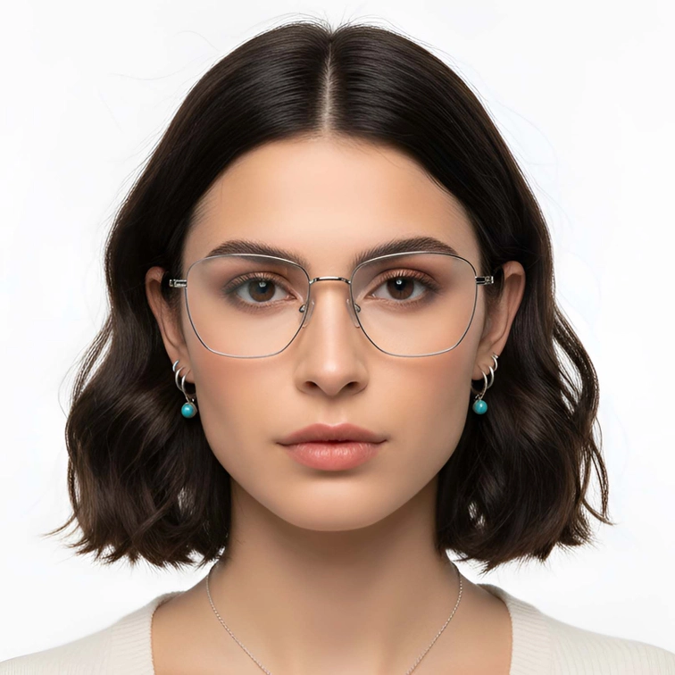 Oval Copper Titanium Glasses #BS1913-0247