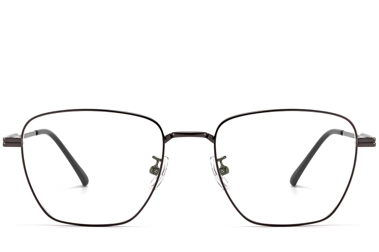 Rectangular Grey Titanium Glasses #BS1913-0287