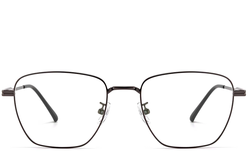 Rechthoekige grijze titanium bril #BS1913-0287