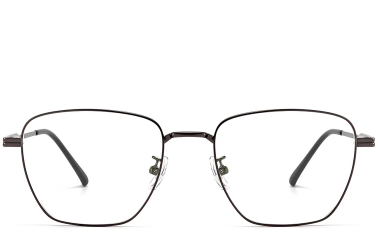 Gafas rectangulares de titanio gris #BS1913-0287