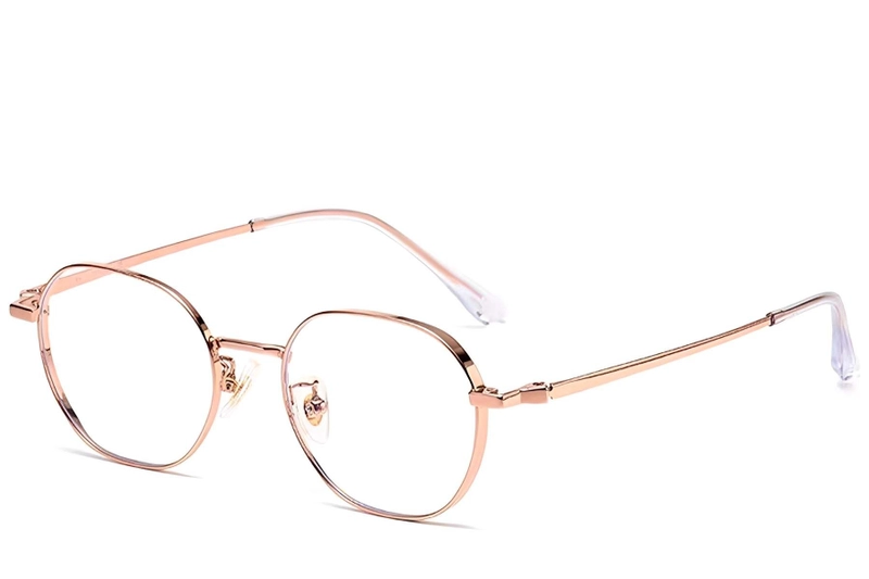Gafas geométricas de titanio rosa #BS1913-0288