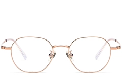 Gafas geométricas de titanio rosa #BS1913-0288