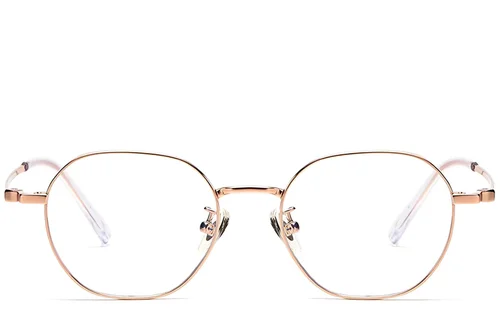 Lunettes géométriques roses en titane #BS1913-0288