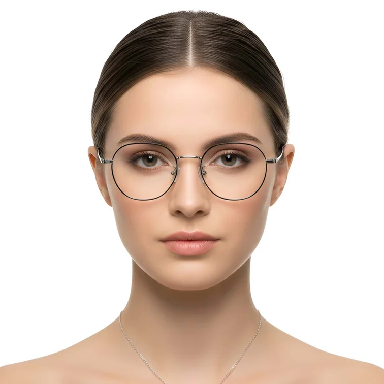 Oval Black Titanium Glasses #BS1913-0250