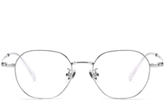 Geometric Silver Titanium Glasses #BS1913-0290