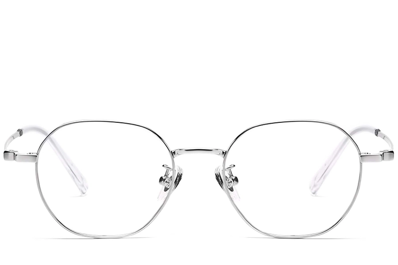 Geometric Silver Titanium Glasses #BS1913-0290