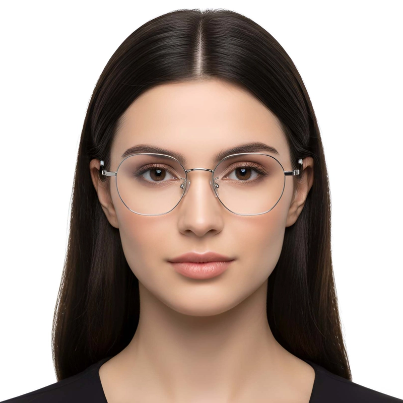 Geometric Silver Titanium Glasses #BS1913-0290
