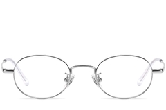 Oval Silver Titanium Glasses #BS1913-0291