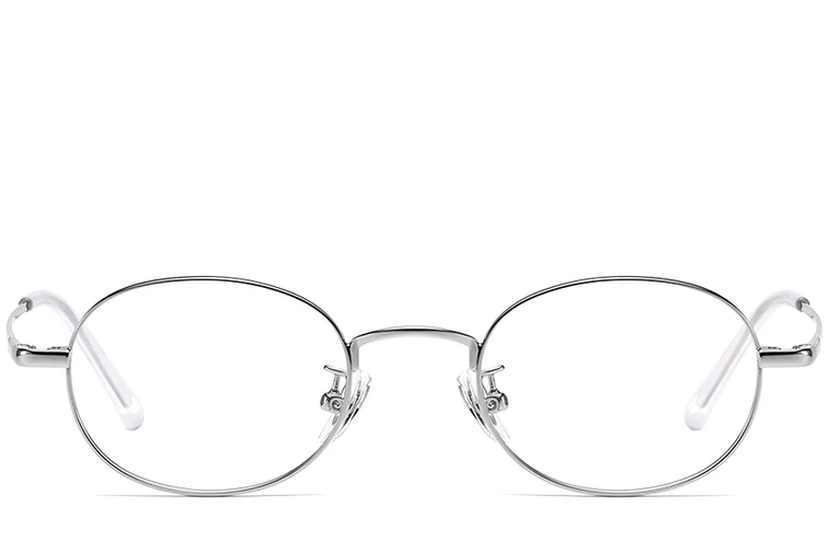 Ovale silberne Titanbrille #BS1913-0291