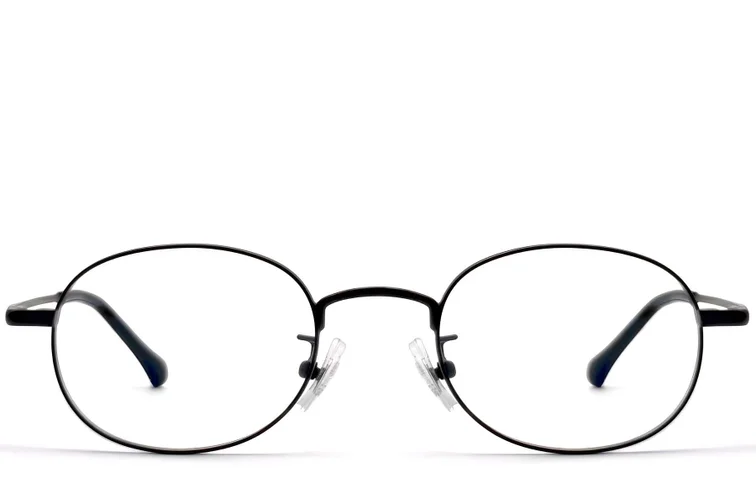 Gafas ovaladas de titanio negro #BS1913-0292