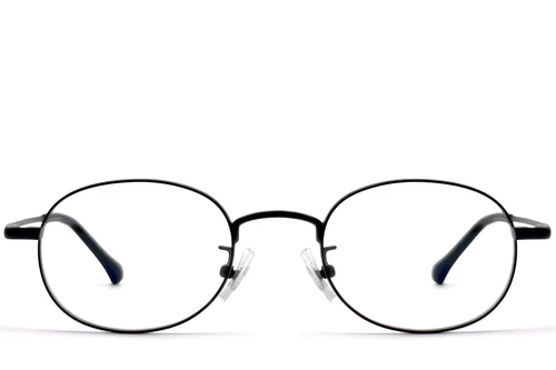 Oval Black Titanium Glasses #BS1913-0292