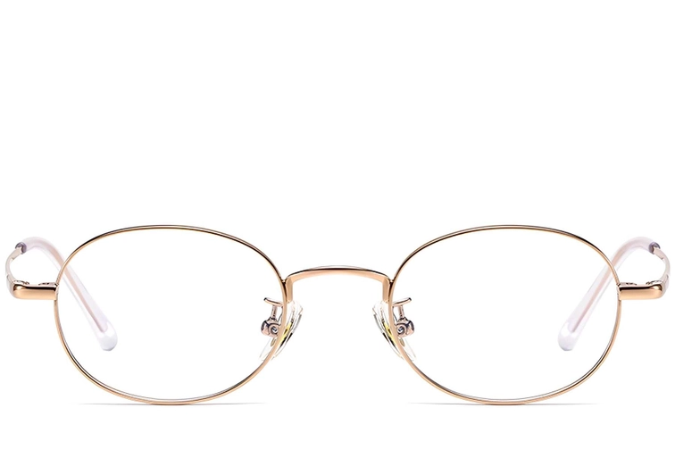 Oval Golden Titanium Glasses #BS1913-0293