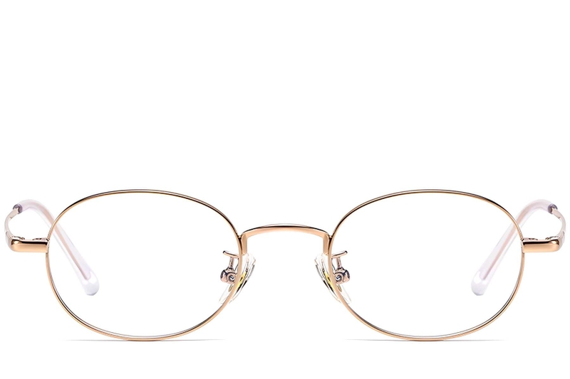 Oval Golden Titanium Glasses #BS1913-0293