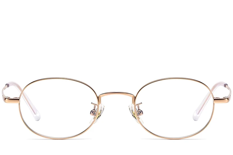 Lunettes ovales en titane doré #BS1913-0293