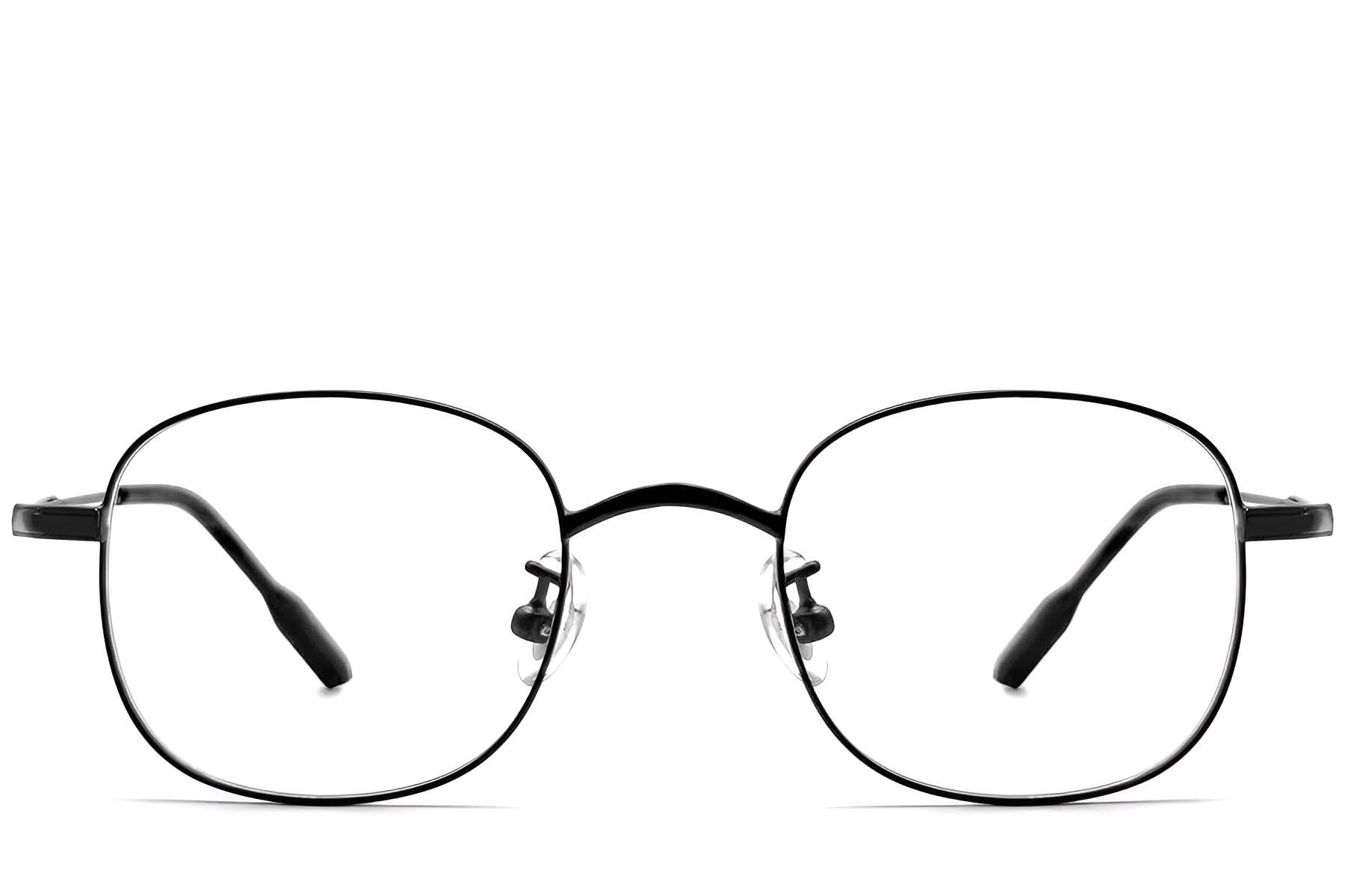 Oval Black Titanium Glasses #BS1913-0295