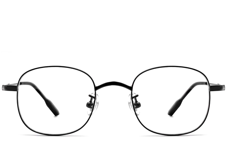 Lunettes ovales en titane noir #BS1913-0295