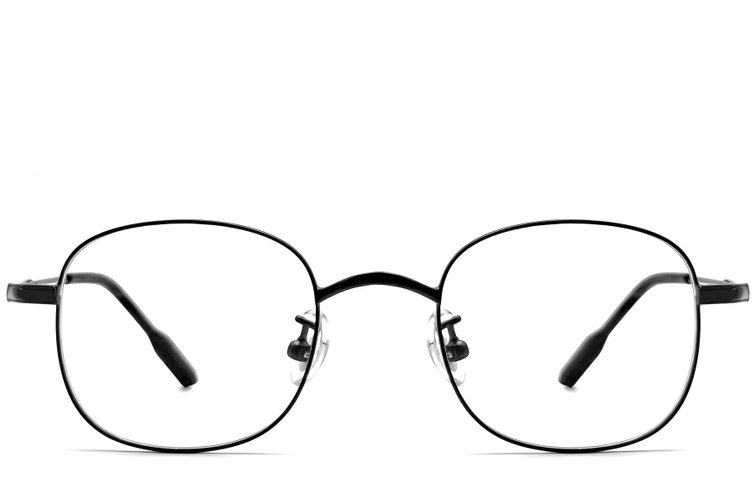 Oval Black Titanium Glasses #BS1913-0295