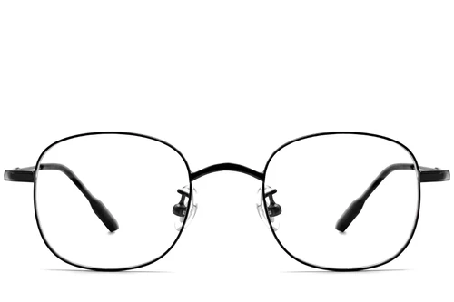 Oval Black Titanium Glasses #BS1913-0295