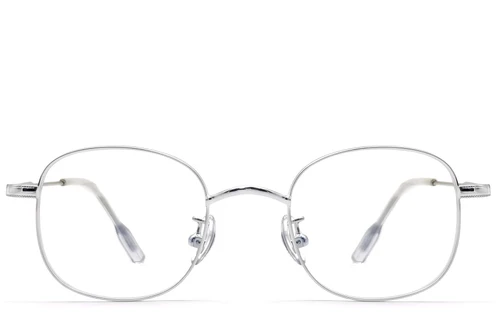Oval Silver Titanium Glasses #BS1913-0296