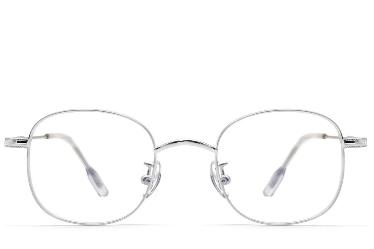 Ovale zilveren titanium bril #BS1913-0296